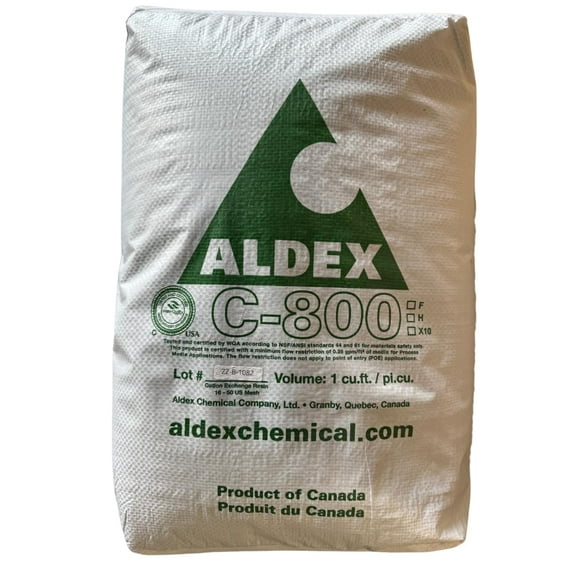 Aldex C800 Résine Adoucisseur d'Eau Réticulée à 8 %, 1 Pied Cube