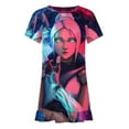 thumbnail image 4 of Valorant Girls Short Sleeve Dress Soft Cute Designs Dresses Casual T-Shirt Dress 130CM, 4 of 7