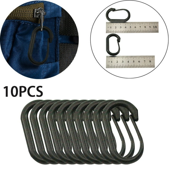 Dvkptbk Mousqueton Extérieur Mousqueton en Plastique Porte-Clés Crochet Boucle Extérieure 10 Pcs Camping & Randonnée