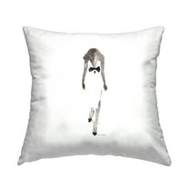 Stupell Industries Woman in White Dress Square Decorative Printed Throw Pillow, 18 x 18