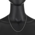 thumbnail image 3 of 1.4mm Solid .925 Sterling Silver Flat Cuban Link Curb Chain Necklace, 26 inches, 3 of 7