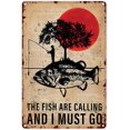 thumbnail image 1 of Fishing Wall Decorations for Home Fishing Tackle Knowledge Metal Sign Decor Tin Aluminum Sign Wall Art Metal Poster for Man Cave Home Party Outdoor Garage 16x12 inch, 1 of 7