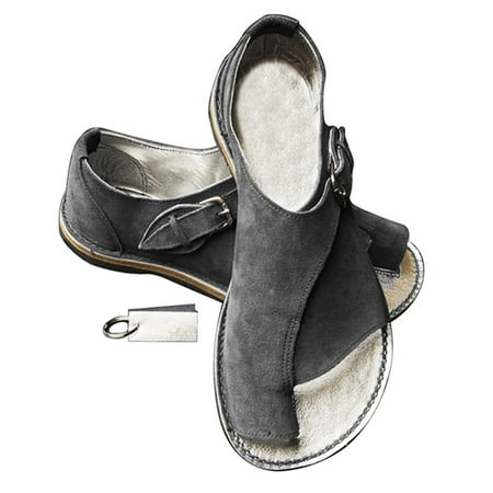 

Stamens Women Comfy Platform Sandal Bunion Corrector Beach Travel Shoes For Summer(Gray #34)