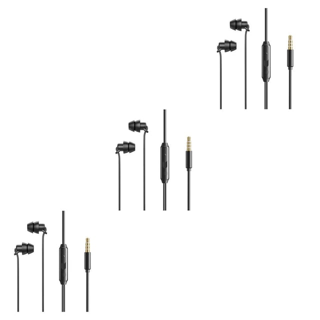 Inteprter Auriculares antirruido para dormir Auriculares anti-pliegue Auriculares Doble 3.5mm Negro Type1 NO1