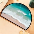 thumbnail image 5 of Aoznliie Bathroom Rugs, Half Circle Non Slip Absorbent Bath Mat, 24x16 inch Beach Wave Rug for Bathroom Floor, Multicolor, 5 of 6