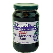 Angle View: Wild Huckleberry Jam, 16 ounces by Huckleberry Haven, Inc.