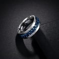 thumbnail image 3 of Mens Fidget Rings Anxiety Spinner Rings for Men Classic Chain Rings for Women Teen Titanium Steel Ring, 3 of 7