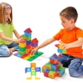 thumbnail image 3 of Bloques de construcción Juego de bloques de construcción para niños de 100 piezas con bolsa de almacenamiento Bloques de construcción entrelazados para niños pequeños y niños Diversión y juguete, 3 of 5