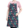 thumbnail image 5 of Dark Blue Christmas Apron-Garden Aprons for Women with Pockets-Cotton Linen Waterproof Kitchen Cooking Gardening Aprons Adjustable for Kitchen,Cooking,BBQ and Salon 32"x27", 5 of 7