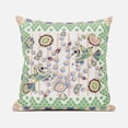 thumbnail image 2 of Pond Peacock Throw Pillow with Removable Cover in White Green Yellow 18x18, 2 of 8