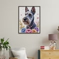 thumbnail image 4 of Paint By Numbers Kit for Adults Beginner - Dog Floral Portrait Gemstones Blossom DIY Canvas Painting Kits for Adults, Frameless Paint By Number for Adults for Home Wall Decor 16x20 Inch, 4 of 7