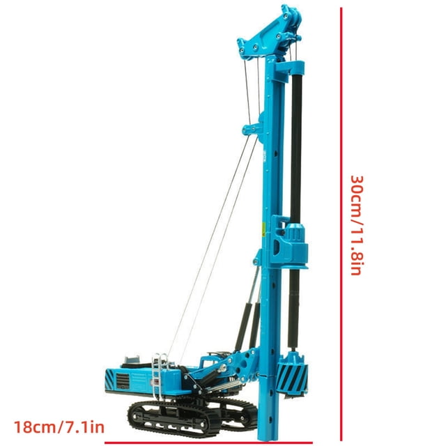 Cadeau Idéal Foreuse Rotative Excavatrice Modèle 1:64 Alliage pour Anniversaire & Noël