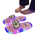 thumbnail image 7 of Samdudou Womens Slide Sandals Open Toe Slip On Flat Slippers Fun LED Light Up Sole Cute Cartoon Penguin Design Novelty Indoor Outdoor House Shoes Casual Footwear, 7 of 7