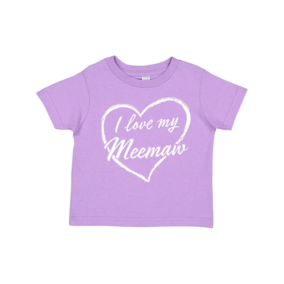 Inktastic I Love My Meemaw in White Chalk Heart Boys or Girls Toddler T-Shirt