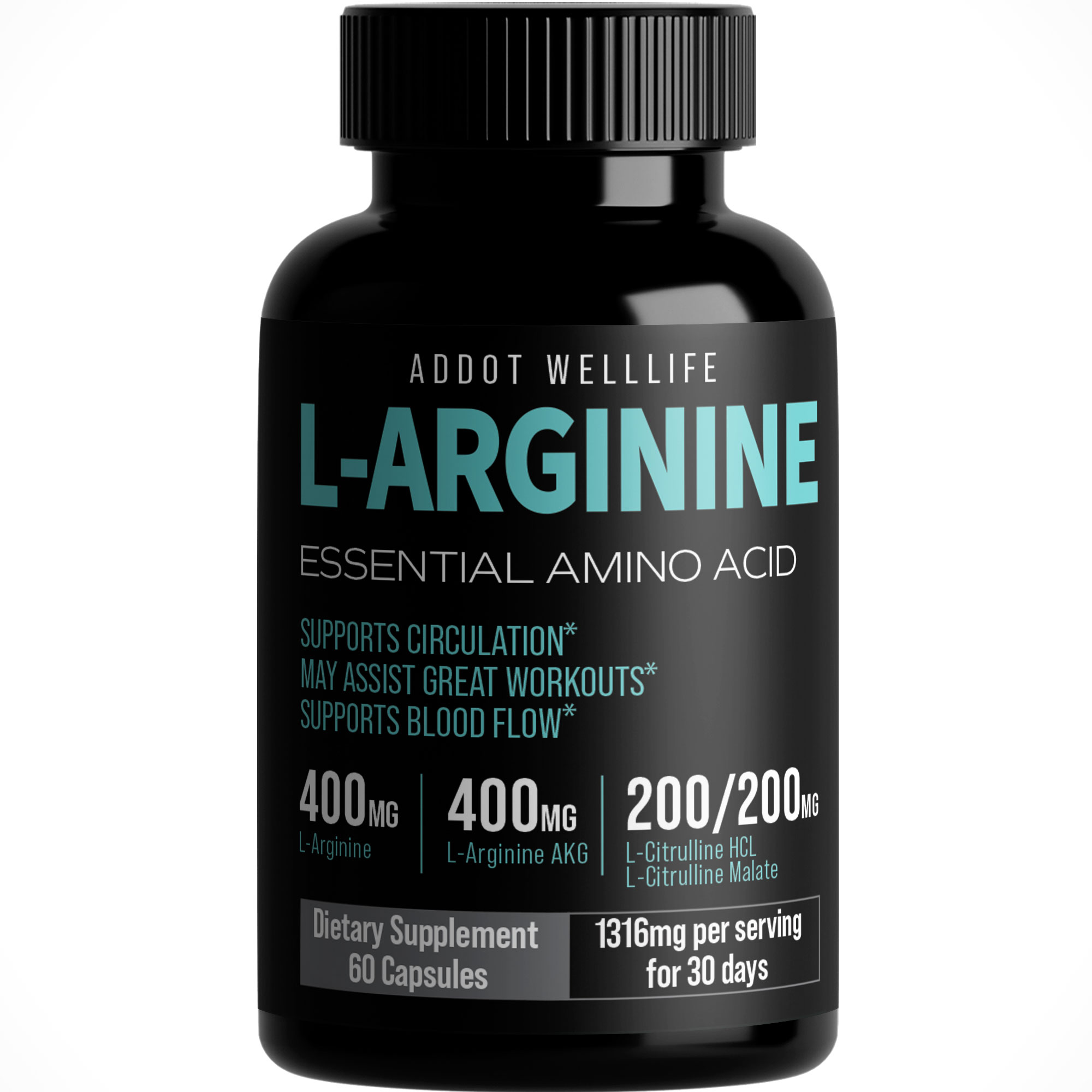Larginine Complete, Nitric Oxide Supplement for Mens Health L