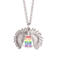 thumbnail image 1 of Vive tu verdad LGBT bandera del arco iris Collar de girasol collar collar collar colgante, 1 of 3