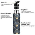 thumbnail image 3 of Yayeee 33oz Insulated Water Bottle Double Wall Stainless Steel with Flip Straw Lid, Elegance Art Pattern, 3 of 7