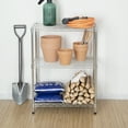 thumbnail image 4 of Hyper Tough 3 Tier Wire Shelving, Chrome Color, 250lbs Loading Capacity for Each Shelf, 4 of 9