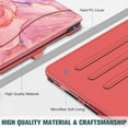 thumbnail image 6 of Fintie Case for Samsung Galaxy Tab S10 Lite/ S10 FE/ S9 FE 5G 10.9 Inch/Tab S9 11 Inch, Multi-Angle Viewing Protective Cover with Pocket, Auto Sleep/Wake, Marble Pink, 6 of 10