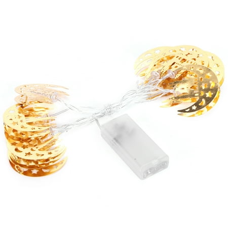 

ESTINK Decorative Light 10LED Moon Shaped String Lights Islam Decorative Lights String For Ramadan Eid Decor Holiday Lamp