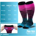 thumbnail image 6 of 3 Pairs Plus Size Copper Compression Socks for Women & Men Circulation 20-30 mmHg - Better Blood Flow, Swelling , Best Support for Medical, Running, Nursing, 6 of 7