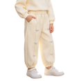 thumbnail image 5 of CPNG Girls Jogger Sweatpants Bow Embroidery Elastic Waist Sweat Pants Fashion Casual Baggy Tapered Pants Loungewear Pants, 5 of 8