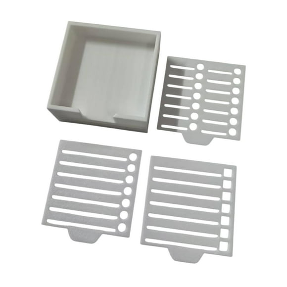 Sticky Note Soporter con dispensador de nota de semicates de plantilla Organizador de oficina de oficina de tarjetas de negocios fáciles de usar para Blanco