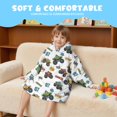 thumbnail image 5 of Monster Cartoon Truck White Pattern Lamb Fleece Blanket Hoodies for Teens ,Teens Oversize Sherpa Wearable Hooded Blanket Sweatshirt with Super Pockets, 5 of 6