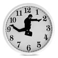 thumbnail image 1 of Reloj de pared Deportes Senderismo Recordatorio de tiempo silencioso Reloj de plástico preciso Decoración del hogar Regalo para oficina Dormitorio, Blanco Inevent HA007860-02B, 1 of 6