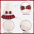 thumbnail image 5 of UOSIA Small Dog Christmas Sweater Dress with Bowtie & Leash Hole Girl Puppy Winter Clothes Sweaters Pleated Skirts, 5 of 6