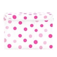 thumbnail image 7 of Yayeee Collapsible Cube Storage Bin with Lid Fabric Closet Decorative Basket with Handles, Purple Polka Dots, 7 of 7