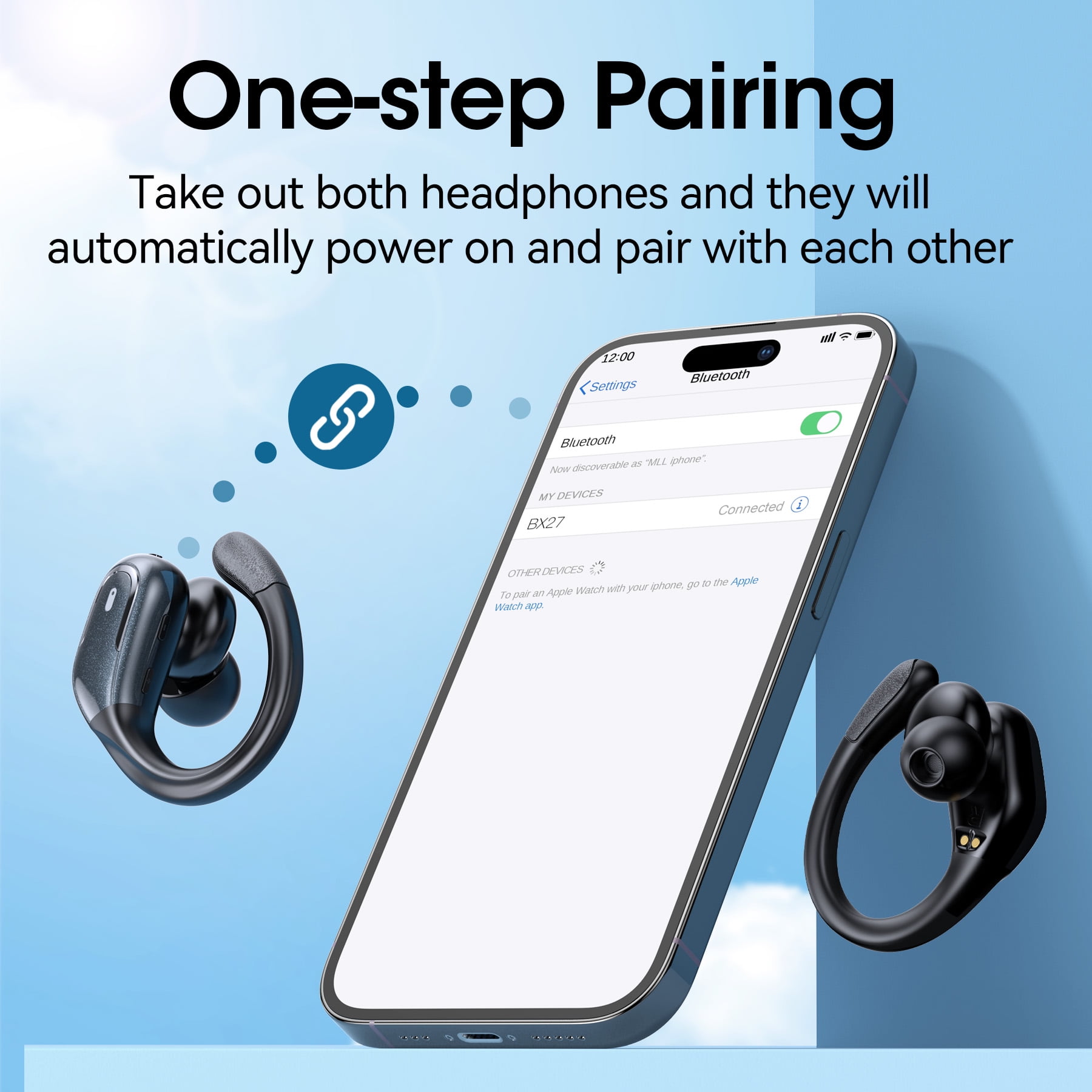 VEATOOL Wireless Earbuds, 75Hrs Playtime Bluetooth 5.4, IPX7 Waterproof, ENC Noise Cancelling Mics, Deep Bass Earhooks Sport Headphones Android iOS
