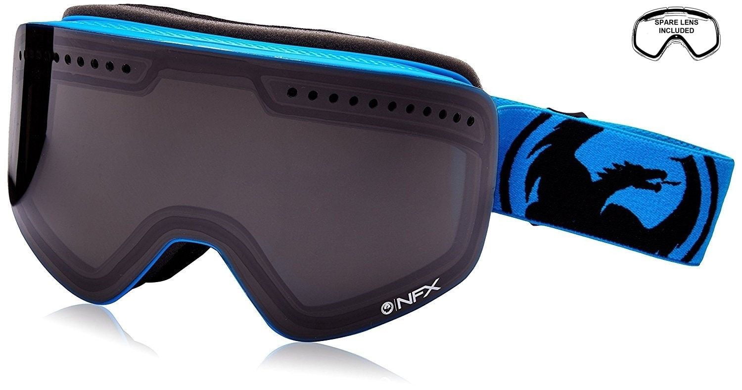 Lens Ret$130 NEW Dragon NFX Blue Smoke Mens Large Ski Snowboard Goggles 