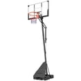 thumbnail image 1 of Soozier Portable Basketball Hoop with 47" Shatterproof PC Backboard, Adjustable 8-10 Ft Height, Stable Fillable Base & Rebound Trainer, Outdoor Driveway & Backyard Sports Equipment, 1 of 7