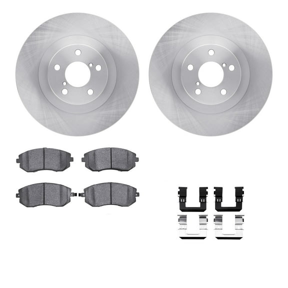Dynamic Friction Company Front Brake Rotors with 5000 Advanced Brake Pads includes Hardware 6512-13187