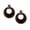 Brown, variant on 1928 Jewelry Ancienne Brown Obsidian Gemstone Hoop Earrings
