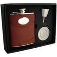 thumbnail image 1 of Armstrong 6 oz Brun Cuir Fiole Stellaire Cadeau Ensemble, 1 of 1