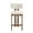 White - Sherpa - 26", variant on Guyou Modern Bar Stools Set of 4, 26 Inch Counter Height Bar Stools with Curved Backrest, Linen Upholstered Counter Stools, Wooden Kitchen Island Chairs for Kitchen Bar Cafe, Beige