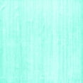 thumbnail image 1 of Ahgly Company Indoor Square Solid Turquoise Blue Modern Area Rugs, 7' Square, 1 of 4