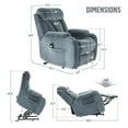 thumbnail image 3 of Lohoms Power Lift Recliner Chair, Electric Recliners for Elderly Seniors with Remote Control, Comfy Lounge Single Sofa, Leisure Relaxing Chair, 2 Side Pockets, Gift for Your Family, Gray, 3 of 9