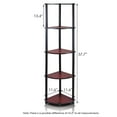 thumbnail image 2 of Furinno Turn-N-Tube Corner Display Rack Multipurpose Shelving Unit-Finish:Dark Cherry/Black,Quantity:2 Pack,Size:5-Tier, 2 of 2