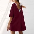 thumbnail image 5 of HXWCHs Long Sleeve Jumpsuits for Women, Stylish Women's Casual Romper with Short Sleeves Round Neck and Convenient Pockets for Everyday Comfort XL Brick Red, 5 of 7