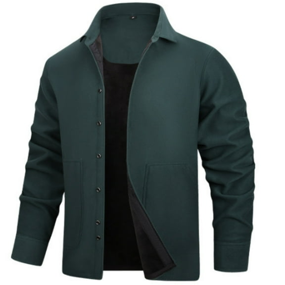 WTOBBY Men's Stand Collar Full Zipper Jacket, Lightweight Water-Resistant Windbreaker Outdoor Sport Coat for Hiking, Travel, and Daily Casual Wear, Breathable Comfort Fit,Dark Green L