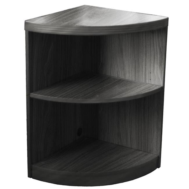 Mayline ABQ2LGS Aberdeen Series 2Shelf QuarterRound Bookcase, Grey