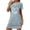 Blue, variant on zbxnLI Nightgown Womens Short Sleeve Crew Neck Sleepshirts Solid Color Dress Casual Loose Comfy Pajama Clothes