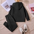 thumbnail image 5 of Zshosam Girls Clothes Girls 2 Piece Outfits Tracksuit Drop Shoulder Hoodie Sweatshirt and Sweatpants Joggers Set with Pockets Size 3T 4T,(Black 3-4 Years), 5 of 5