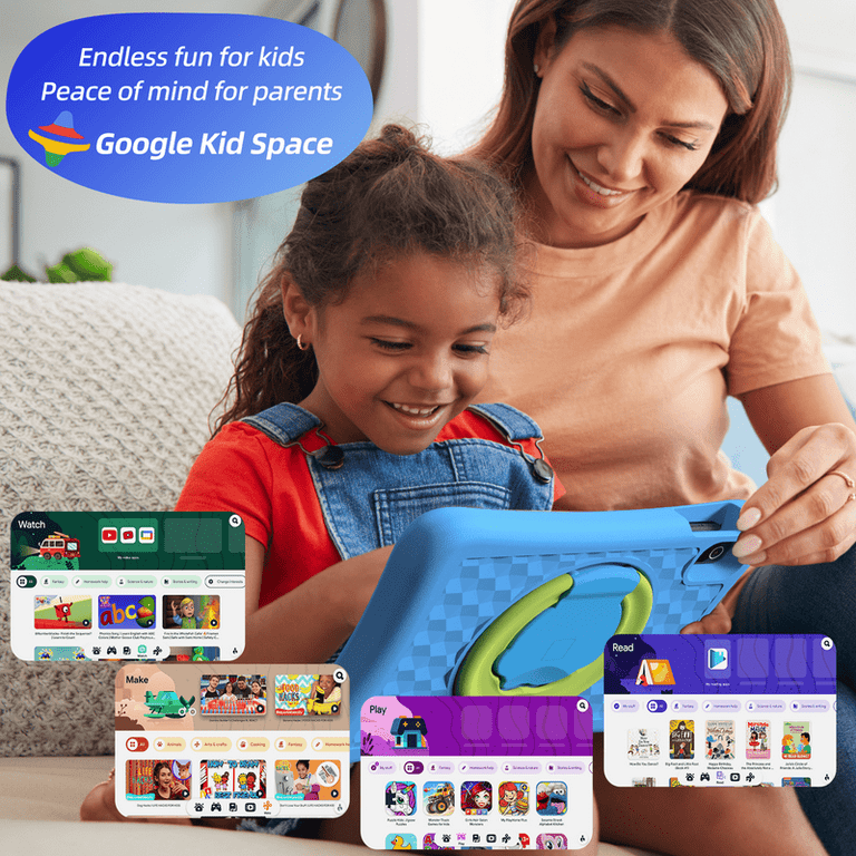 Plimpton 2025 Latest Kids Tablet, Android 14 Tablet for Kids