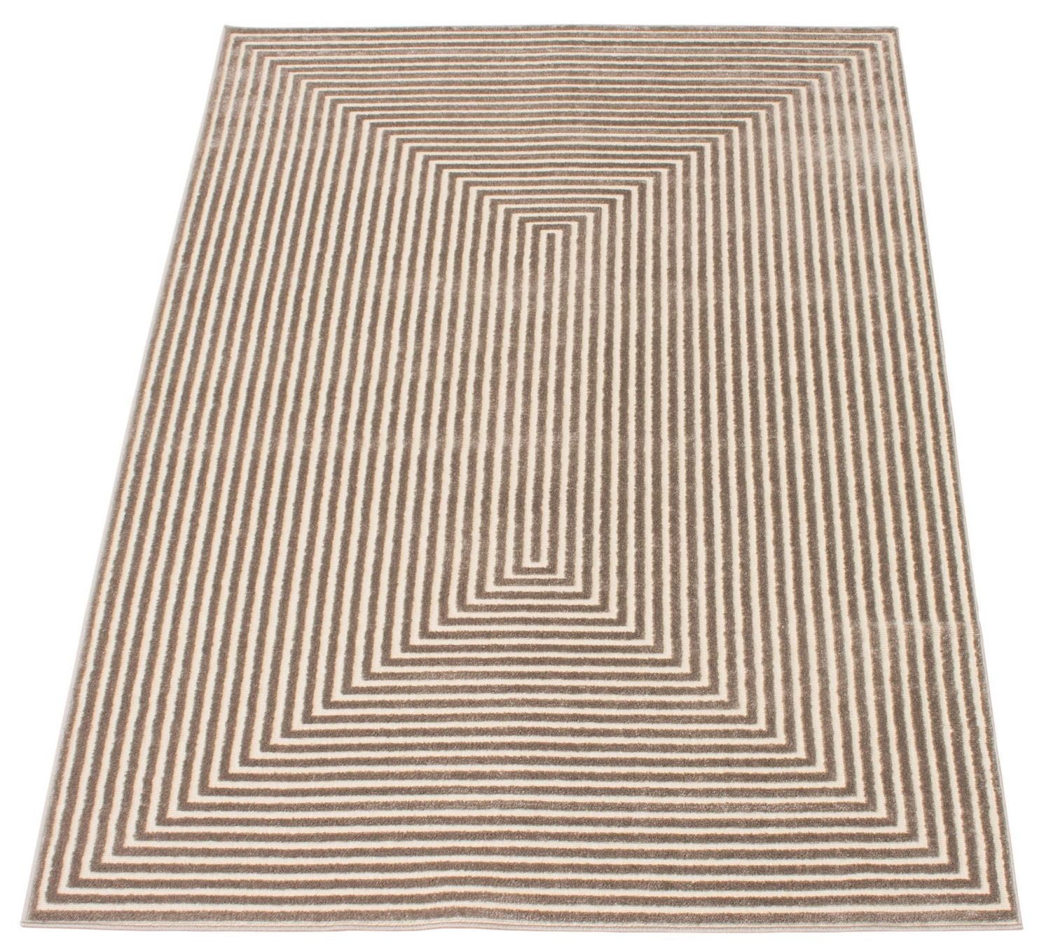 ECARPET Modern Area Rug for Dining Room, Living Room, Bedroom or Den Trona Taupe