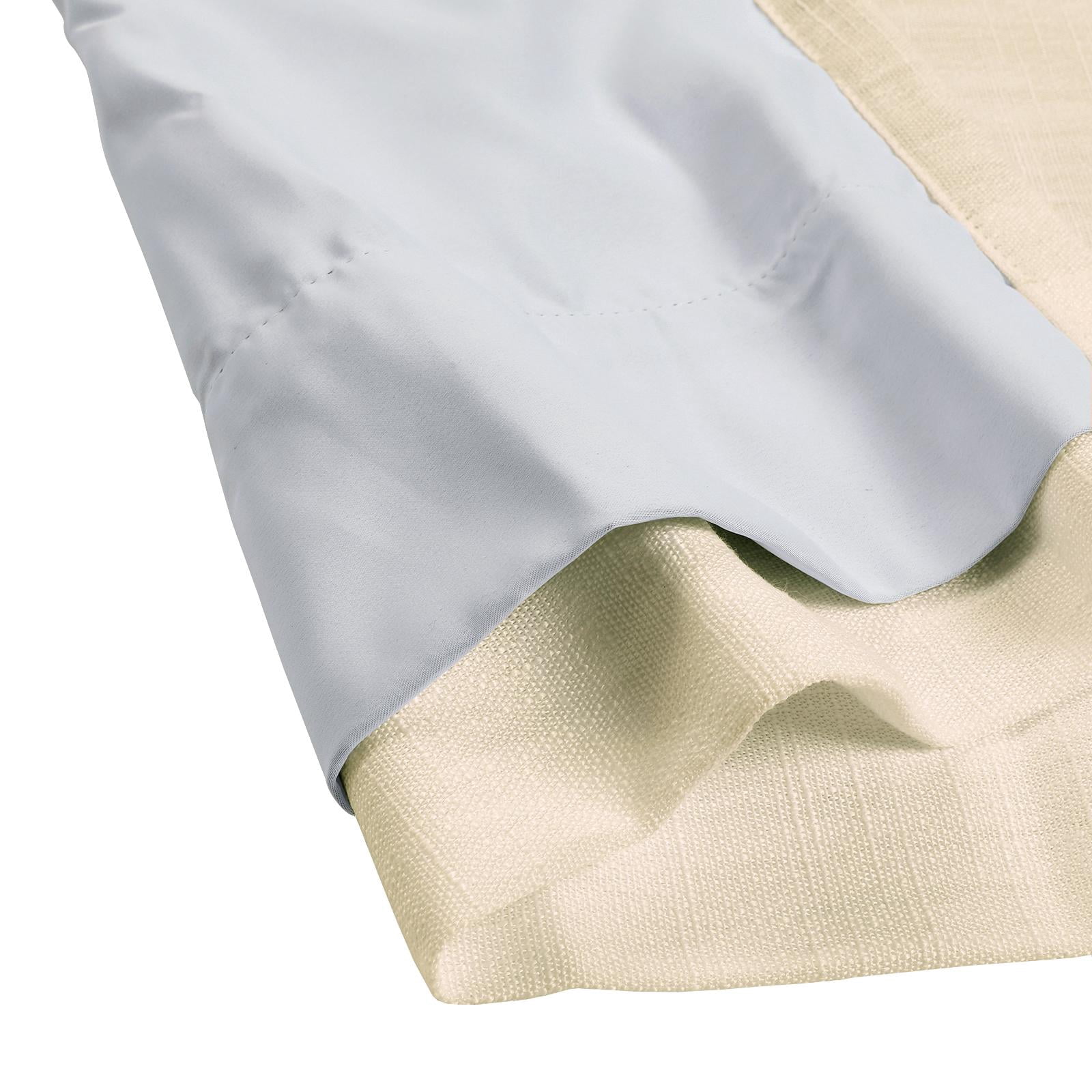 TWOPAGES Natural Linen Drape with Room Darkening Lined, Beige 50Wx96L Kyla Collection ( 1 Panel )