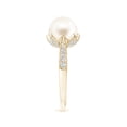 thumbnail image 3 of ANGARA Vintage Style Freshwater Cultured Pearl Ring in 14K Yellow Gold for Women | June Birthstone, Birthday, Anniversary, Jewelry Gift for Women | Pearl Ring, 3 of 9